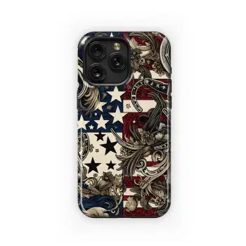 4th of July Western Cow Print Phone Case iPhone Samsung Cover Pixel 2763 - Image 1
