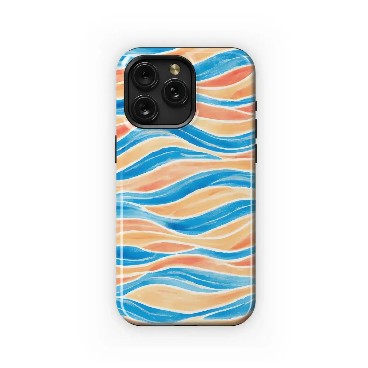 60s Watercolor Style Wavy Phone Case iPhone Samsung Cover Pixel 3365 - Image 1
