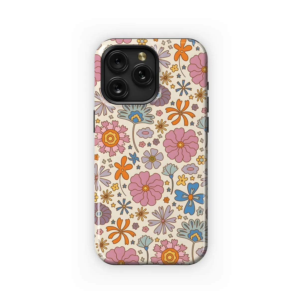 70s Flower Retro Phone Case iPhone Samsung Cover Pixel 2492 - Image 1