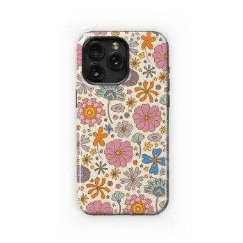 70s Flower Retro Phone Case iPhone Samsung Cover Pixel 2492 - Image 1