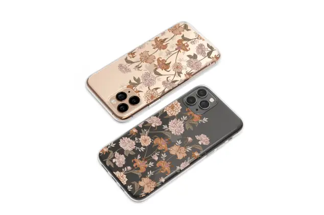Fairphone 5 Clear Midnight Garden Terracotta Blooms Phone Case