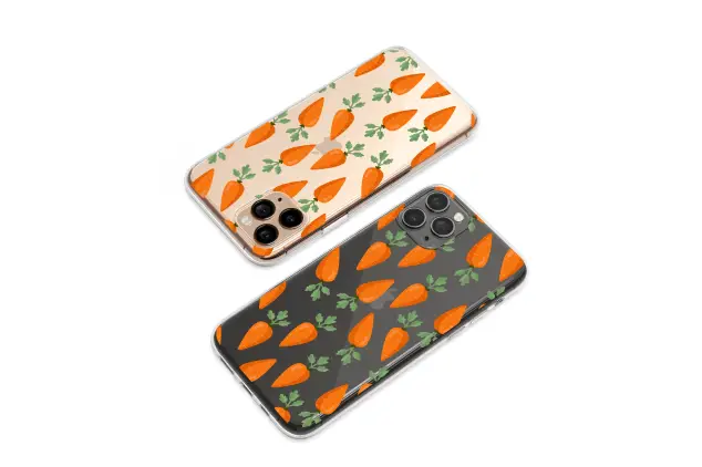 Google Pixel 3a Clear Clear Glitch Art Carrot Pattern Design S S Phone Case