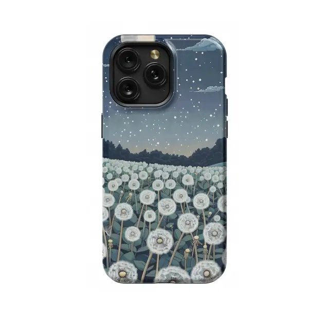 Google Pixel 4 LoFi Flower Dandelions Landscape Night Stars Phone Case