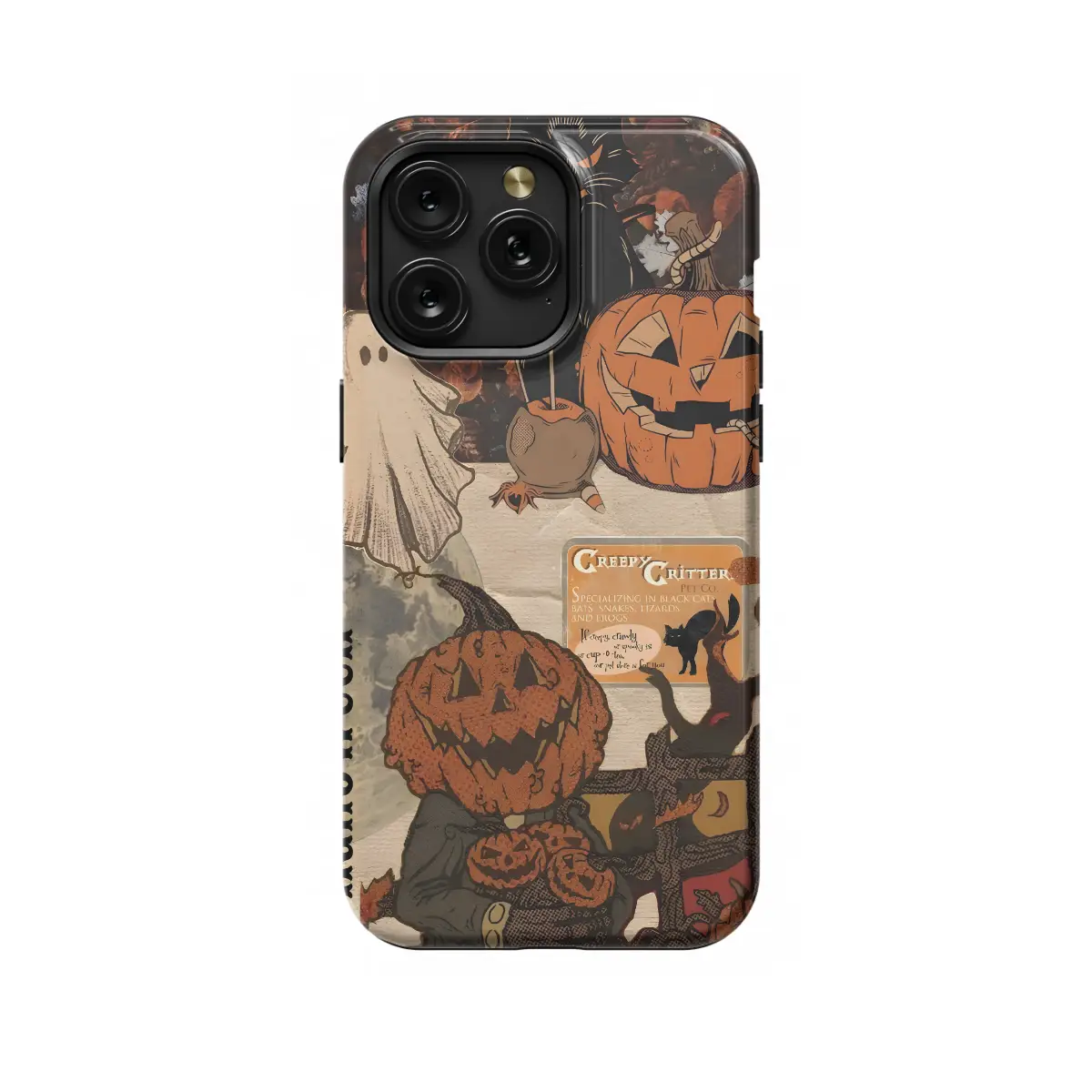 Google Pixel 4a 5G Vintage Collage Halloween Phone Case - Image 1