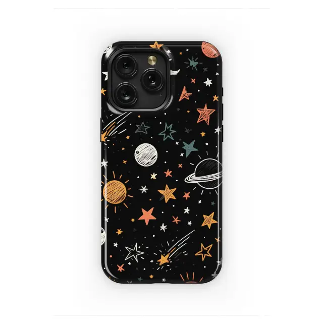 Google Pixel 6 Pro Celestial Space Doodle with Planets Stars and Moons S S Phone Case