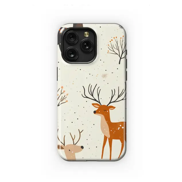 Google Pixel 6 Pro Snowy Nordic Deer Woodland Scene Phone Case