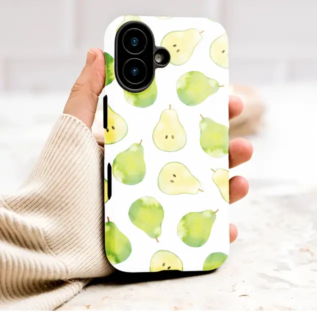 Google Pixel 6 Pro Watercolor Green Pear Fruit Pattern Mini S S Phone Case