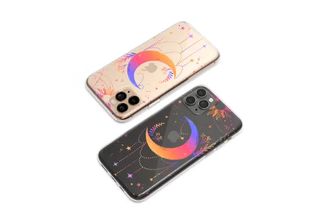 Google Pixel 6 Clear Clear Celestial Sun and Moon Gradient Starry Design S S Phone Case