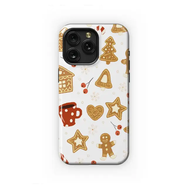 Google Pixel 7 Pro Christmas Gingerbread Cookie Pattern Holiday Illustration S S Phone Case
