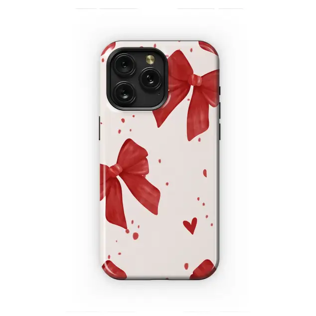 Google Pixel 8 Pro Coquette Red Bow Heart Aesthetic Girly Phone Case