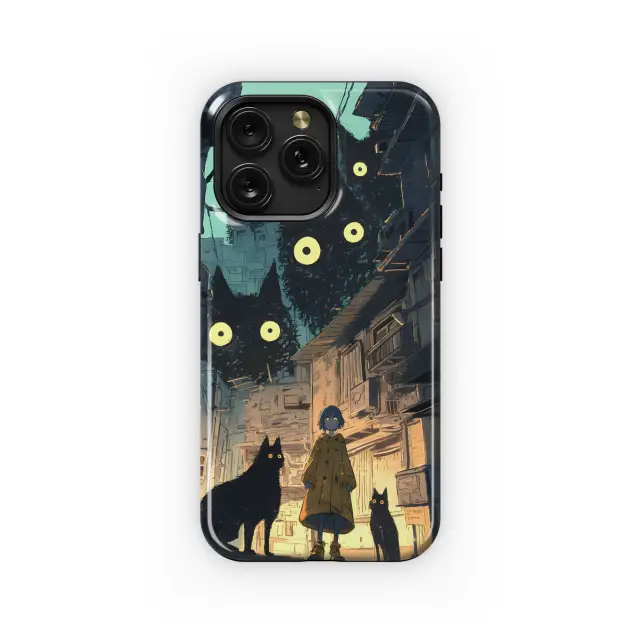 Google Pixel 8 Pro Giant Cats Alleyway Girl Phone Case