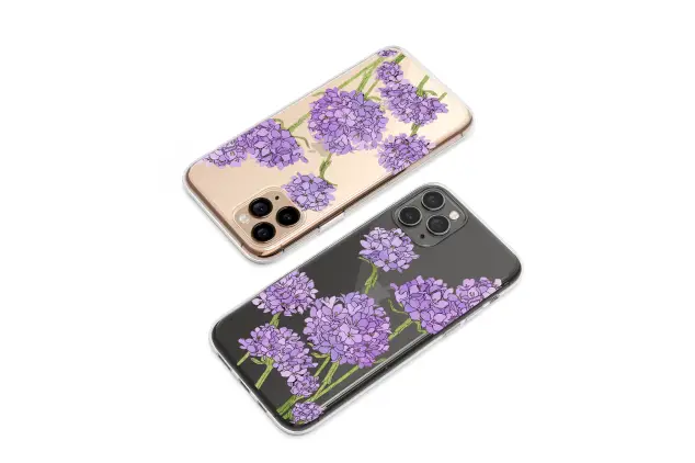 Google Pixel 8 Clear Midnight Lilac Garden Floral Art Phone Case