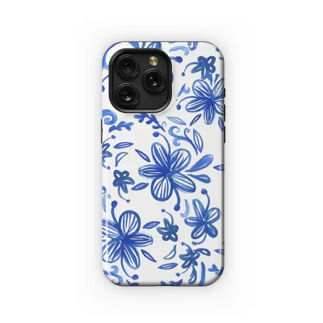 Google Pixel 8 Cobalt Dreams Watercolor Floral Art Phone Case