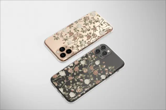 Google Pixel 9 Pro Clear A Tapestry of Faded Roses Phone Case