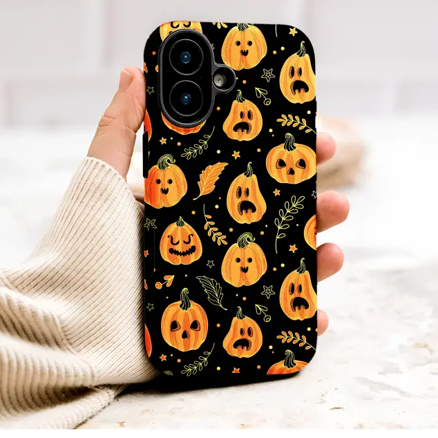 Google Pixel XL Halloween Pumpkin Pattern Jack O Lantern Faces Mini S S Phone Case