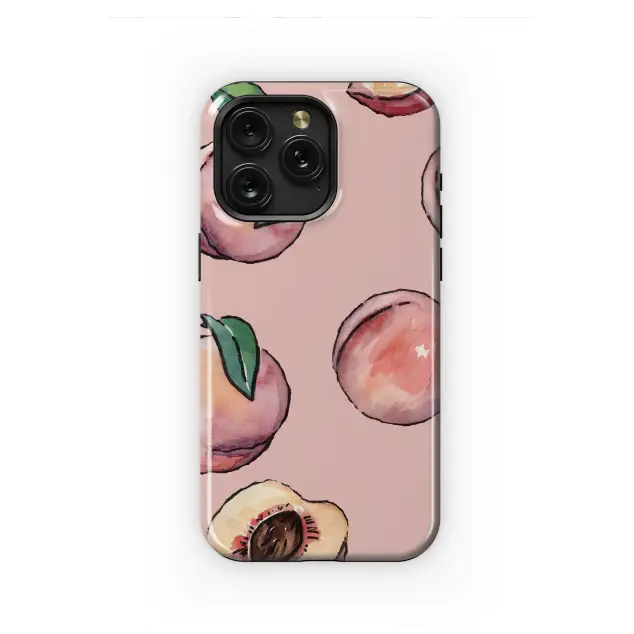 Google Pixel Watercolor Peach Pattern Pink Summer Fruit Design S S Phone Case