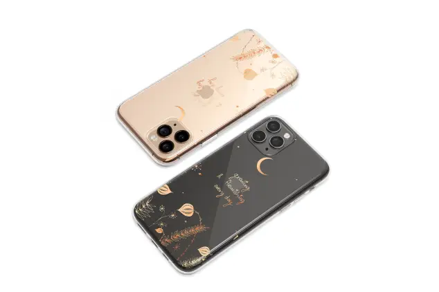 HMD Pulse Plus Clear Flourishing in the Velvet Night Phone Case