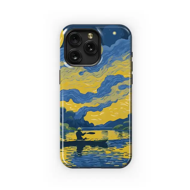 HMD Pulse Plus Kayak Fishing Van Gogh Sunset Art Phone Case