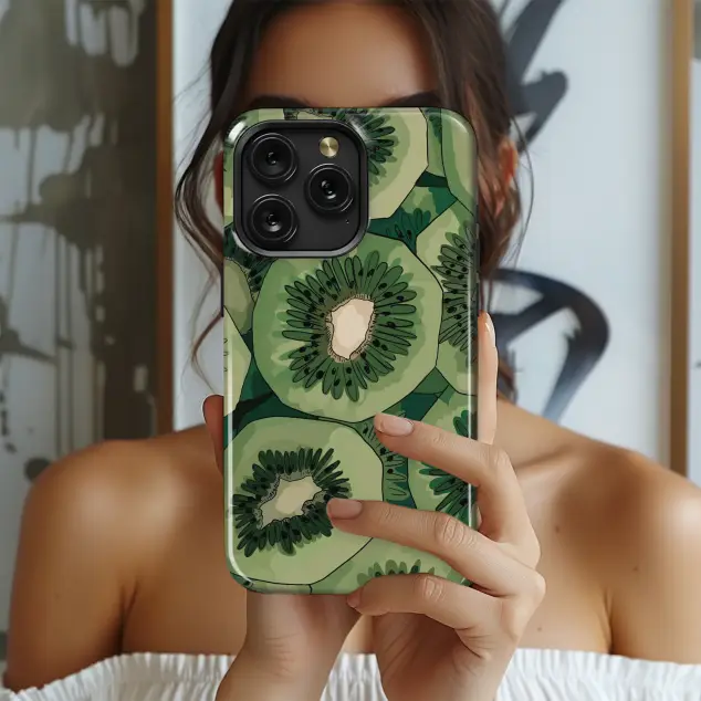 HMD Pulse Pro Green Kiwi Fruit Illustrated Slice Pattern Mini S S Phone Case