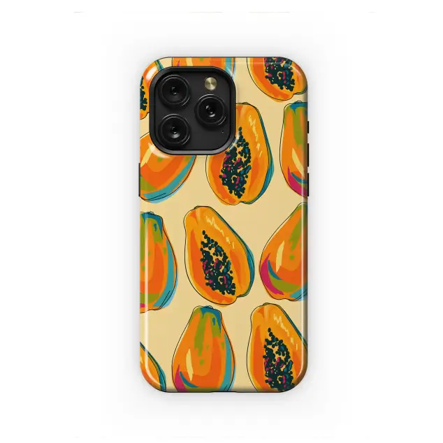 HMD Pulse Pro Vibrant Papaya Fruit Pattern Tropical Summer Design S S Phone Case