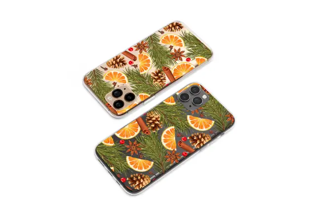 Honor 200 Pro Clear Spiced Citrus Winter Garland Art Phone Case