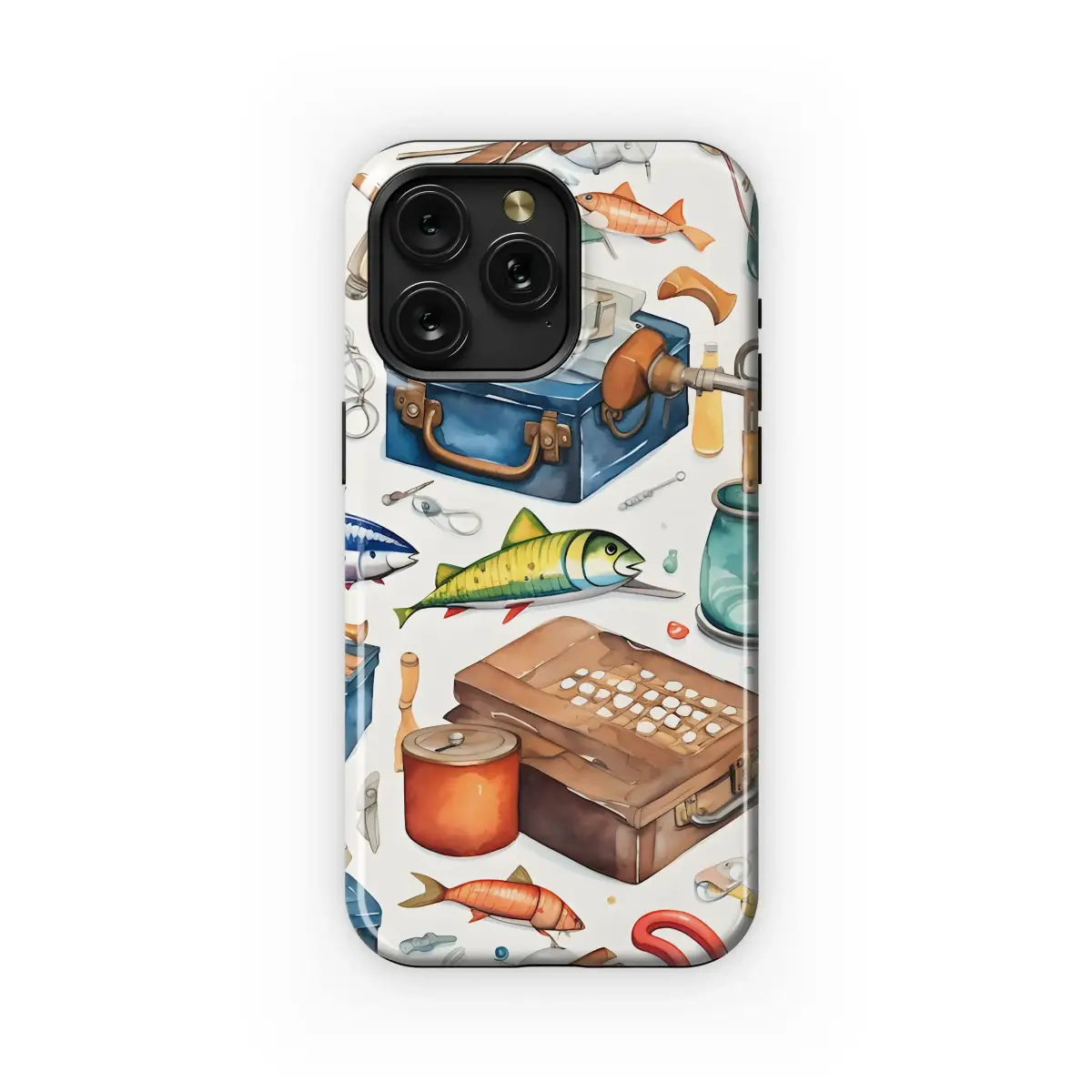 Honor 200 Pro Vintage Fishing Tackle Pattern Phone Case - Image 1