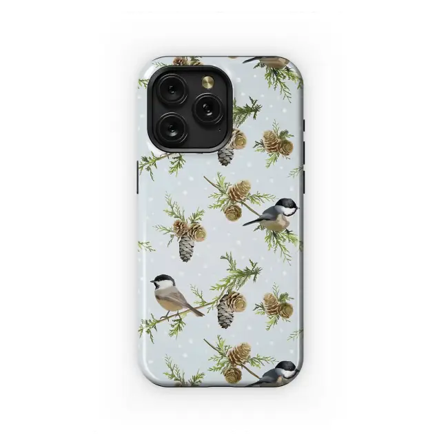 Honor 200 Pro Winter Chickadee Bird with Snowy Pinecone Pattern S S Phone Case
