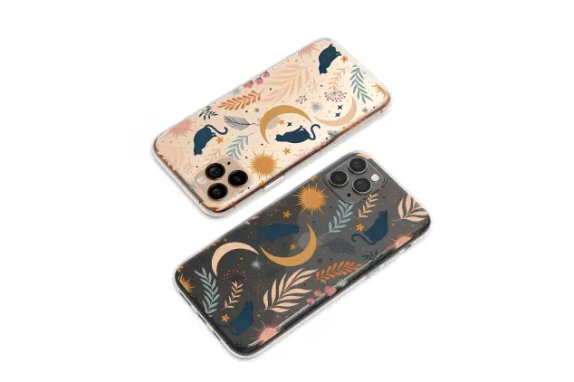 Huawei Nova 8i Clear Celestial Cat in Starlight Garden Phone Case