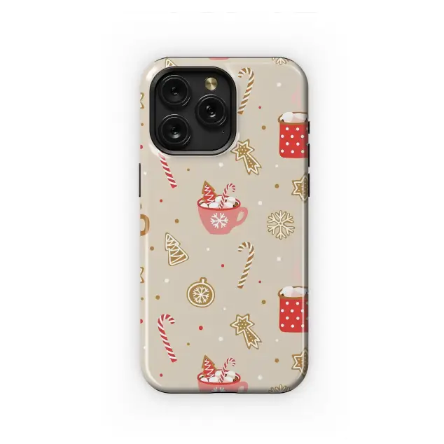 Huawei P Smart 2019 Festive Hot Cocoa and Gingerbread Cookie Pattern S S Phone Case
