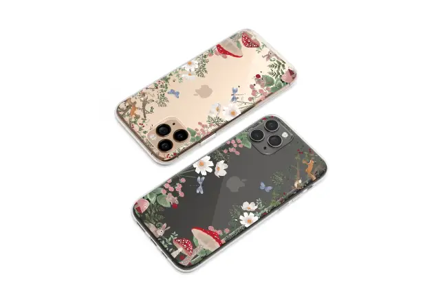 Huawei P10 Plus Clear Enchanted Woodland Friends & Flora Phone Case