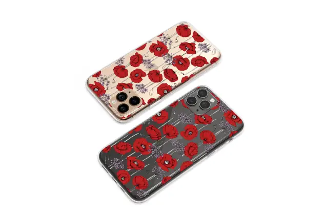 Huawei P20 Lite 2019 Clear Midnight Garden Poppy Bloom Artwork Phone Case