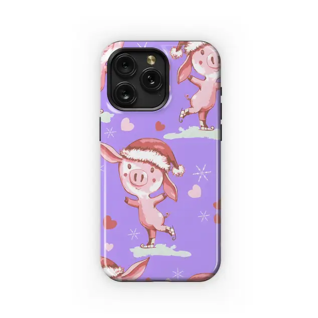 Huawei P30 Christmas Piggy Skates Phone Case