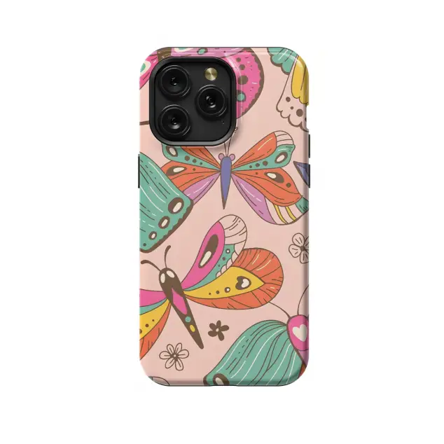 Huawei Y6s Retro Groovy Butterflies and Daisy Phone Case