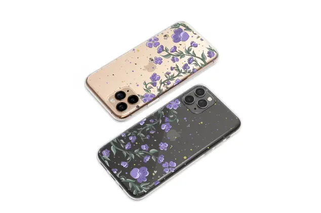 LG G7 ThinQ Clear Cosmic Garden Glitch Bee Vine Phone Case