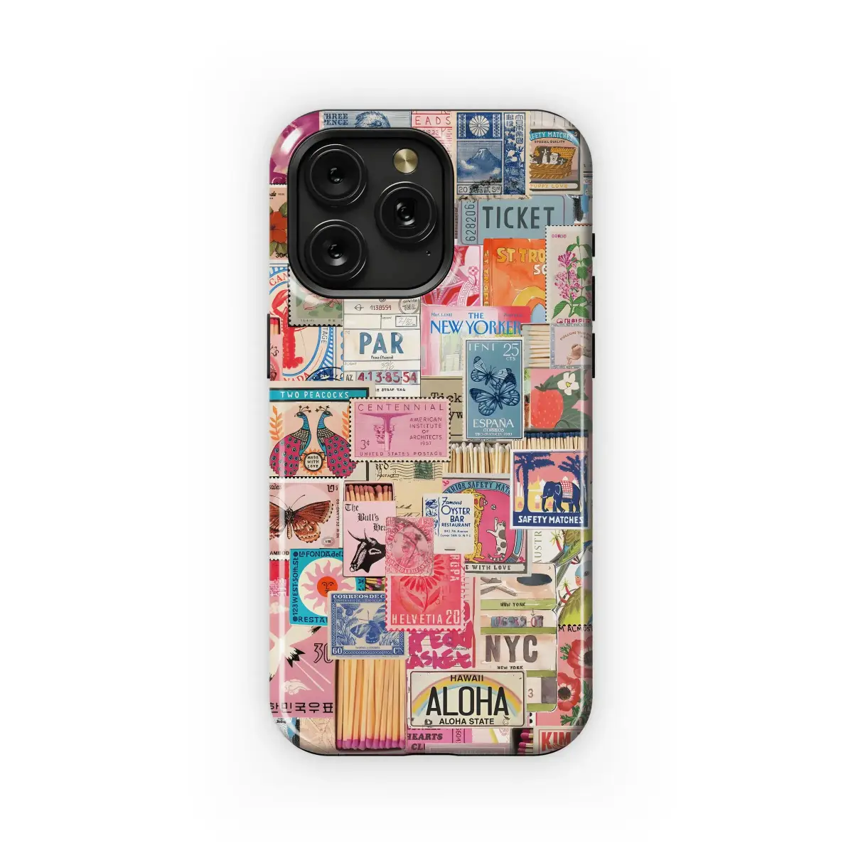 Motorola Edge 50 Neo Vintage Postage Collage Phone Case - Image 1