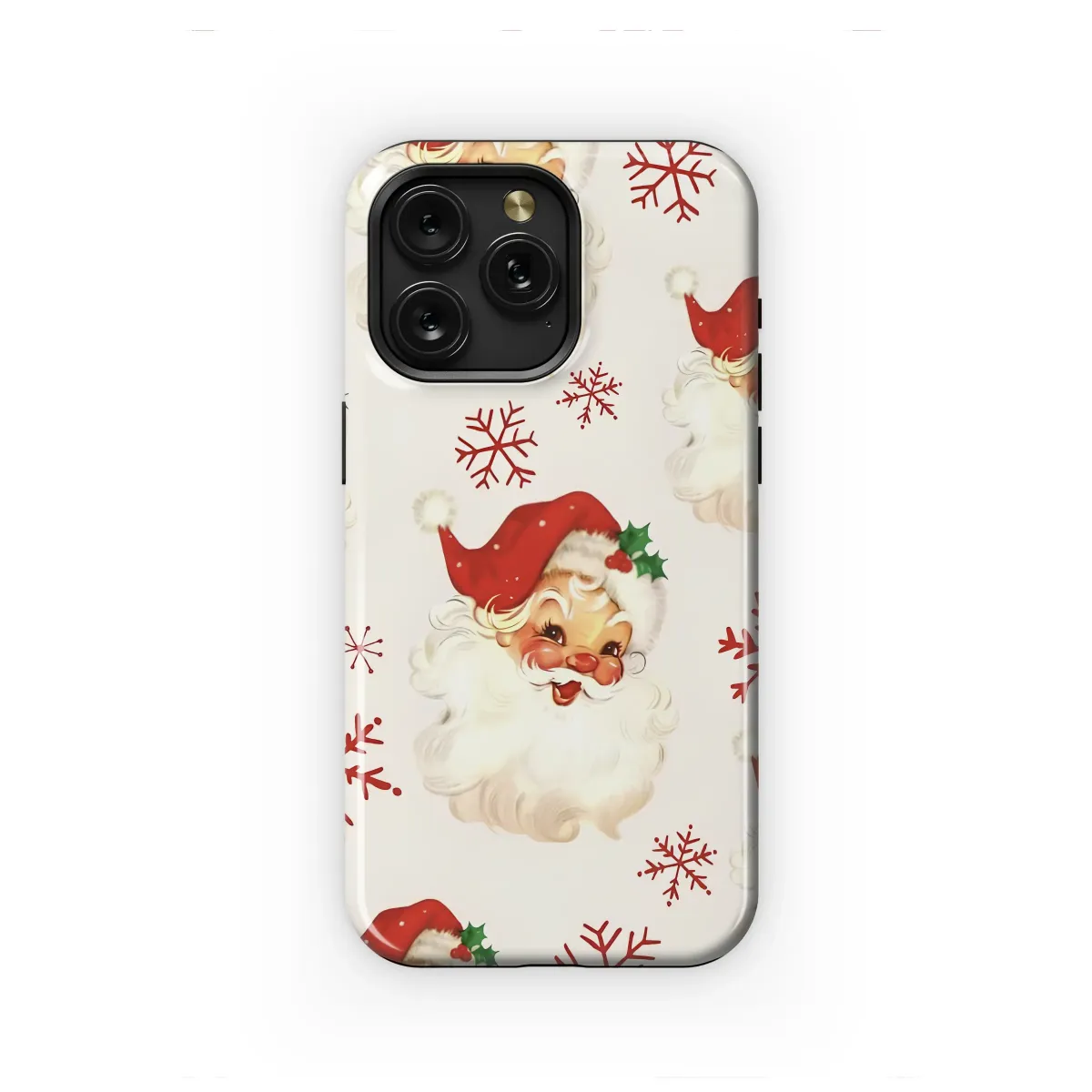 Motorola Edge 50 Pro Jolly Vintage St. Nick Pattern Phone Case - Image 1