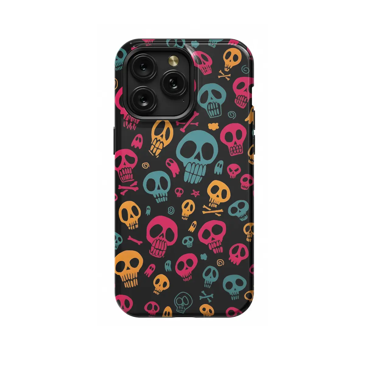 Motorola Edge 50 Pro Skull Colorful Heads Phone Case - Image 1