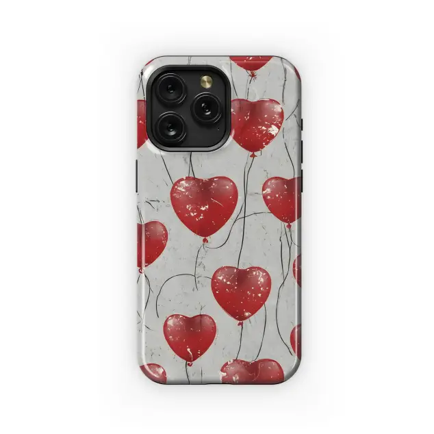 Motorola Edge 50 St. Valentine's Day Red Heart Balloons Phone Case