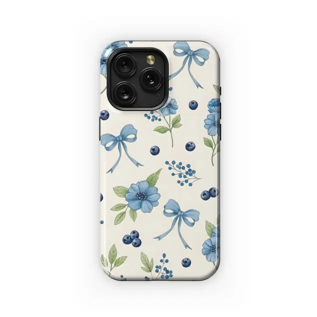 Motorola Moto Edge 50 Ultra Blue Blooms and Bows Phone Case