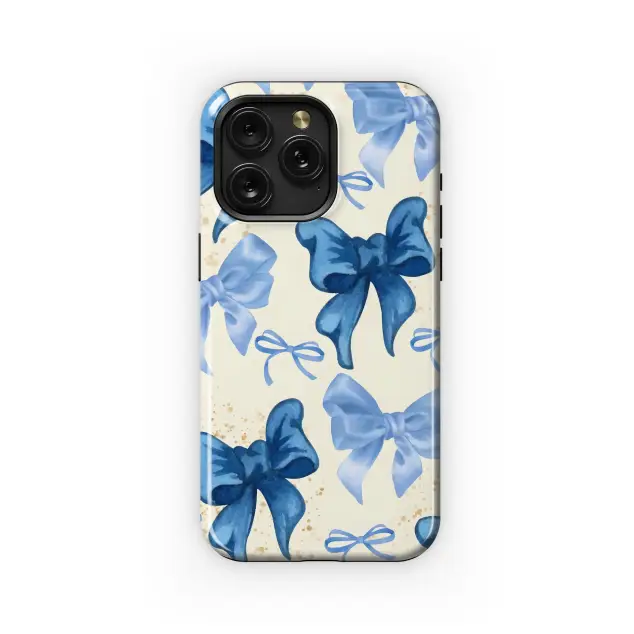 Motorola Moto Edge 50 Ultra Blue Bow Watercolor Design Phone Case