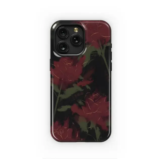 Motorola Moto Edge 50 Ultra Dark Gothic Red Flowers Phone Case
