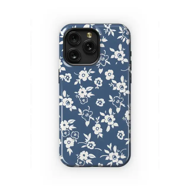 Motorola Moto Edge 50 Ultra Floral Print Blue Phone Case