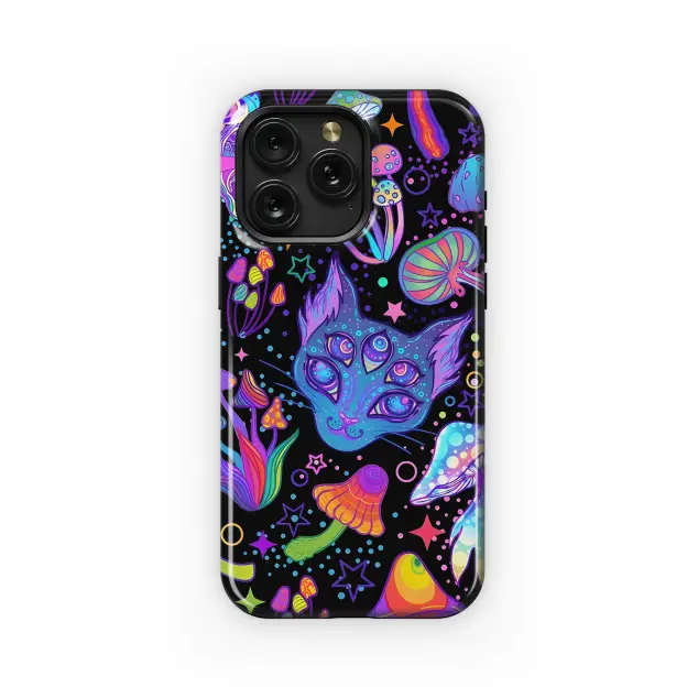 Motorola Moto Edge 50 Ultra Psychedelic Hippie Magic Cat Mushroom Phone Case