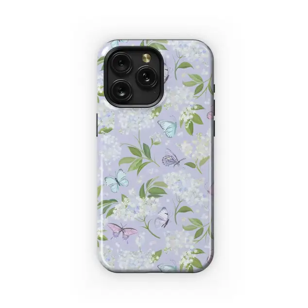 Motorola Moto G31 Pastel Lilac Butterfly Garden Pattern Phone Case