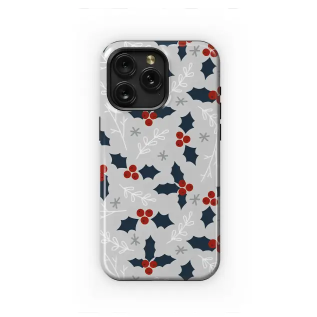 Motorola Moto G31 Winter Frost Holly Berry Pattern Phone Case