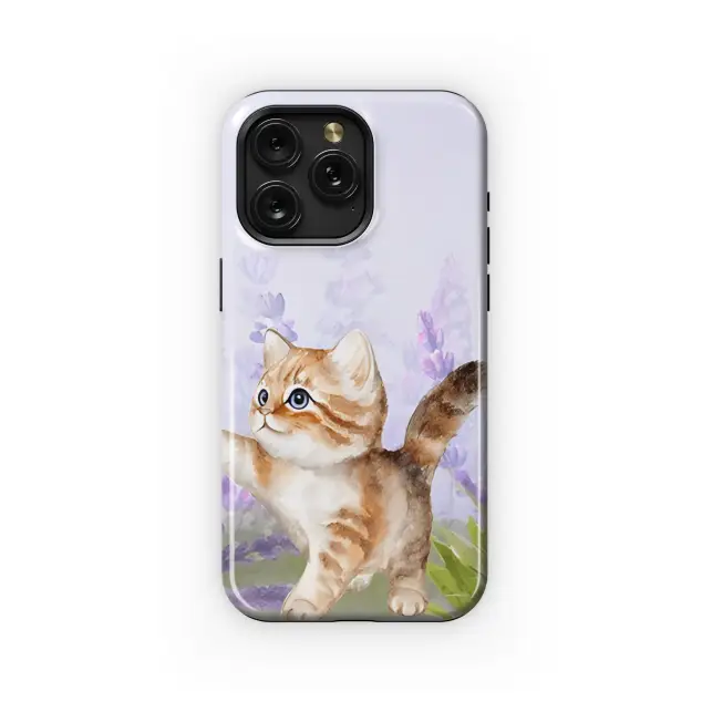 Motorola Moto G5 Lavender Field Kitty Butterfly Phone Case