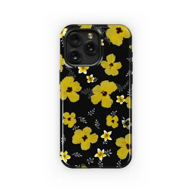 Motorola Moto G55 Black Floral Cluster Phone Case