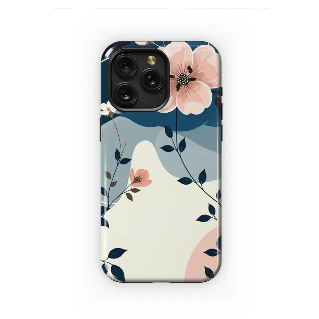 Motorola Moto G55 Blush Blooms on a Midnight Tide Phone Case