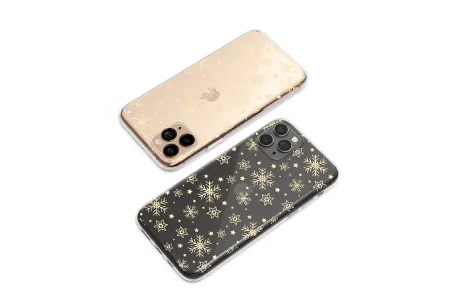 Motorola Moto G55 Clear Gilded Snowfall on a Winter Night Phone Case