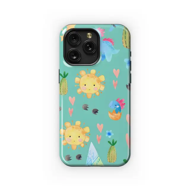 Motorola Moto G55 Cute Dinosaur Floral Phone Case